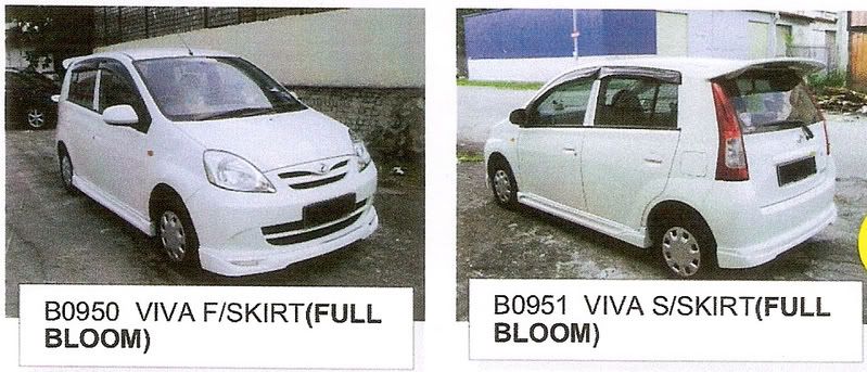 Perodua Viva Body Kit. FULL BLOOM odykit