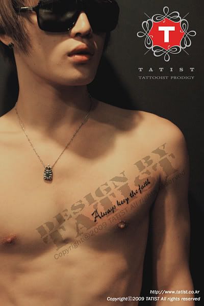  PICS Yoochun Jaejoong's'Always Keep The Faith' Tattoos Revealed