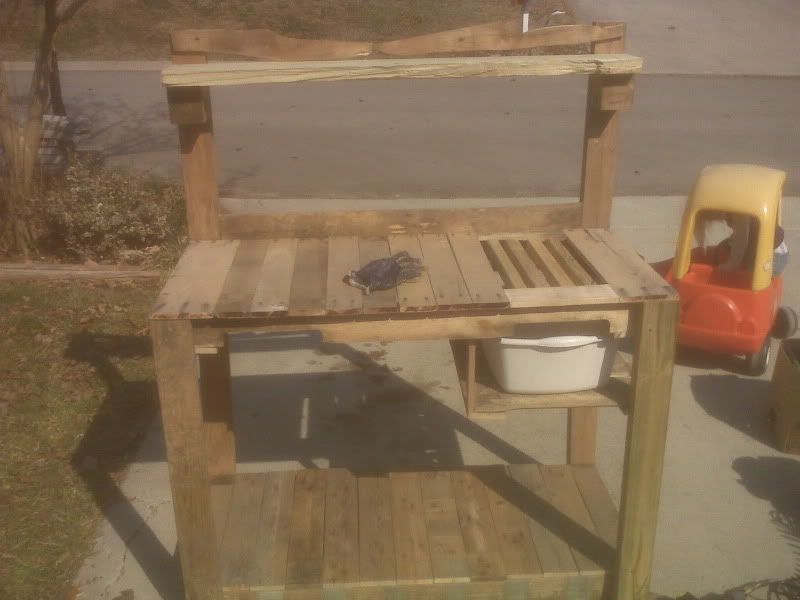 Potting Bench From Pallets