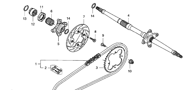 Honda 450r axle removal #4