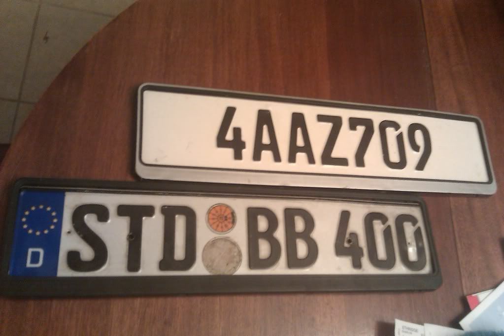 Euro plates with holders.. VW Vortex Volkswagen Forum