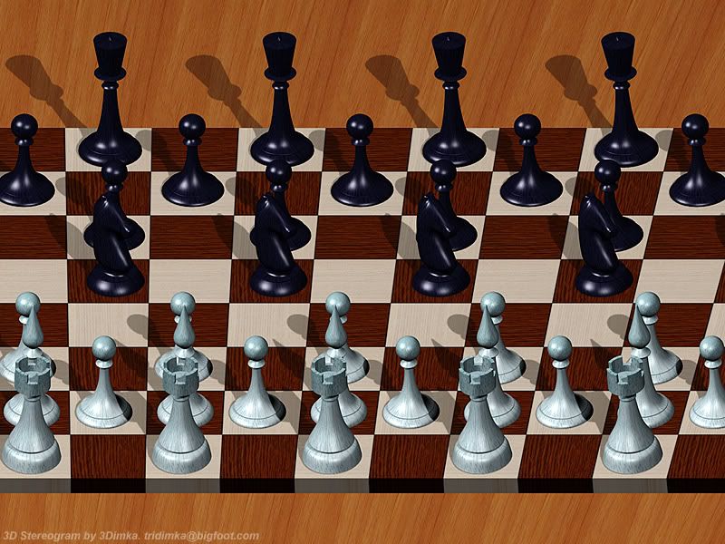 Chess Single Image Stereogram by 3D