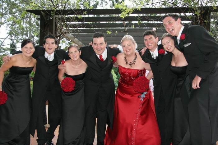red and black bridal party IPB Image