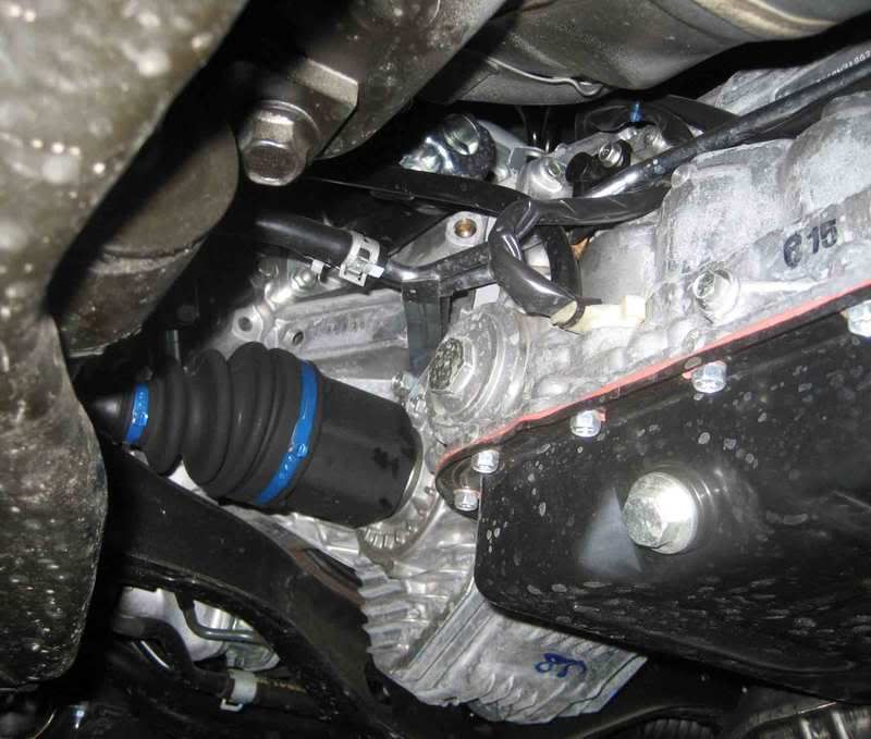 forester filter 2009 subaru transmission plug change hole cv service joint covered shown behind