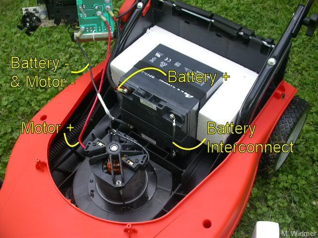 Mark’s Electric Mower: Circuit details