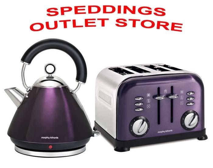 *NEW* Morphy Richards Accents Plum/Purple Kettle & 4 Slice Toaster Set