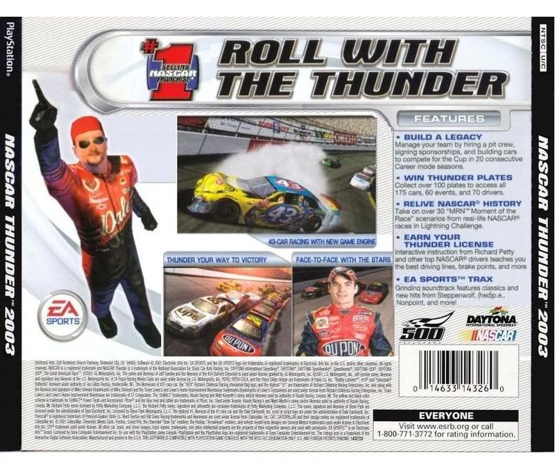 Nascar Thunder 2003 [NTSC-U]. Show back