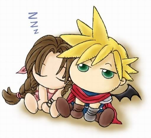 chibiaerisandcloud.jpg chibi aeris and cloud image by ragamufaneeza