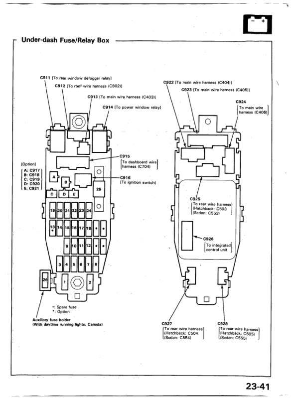 Fuse Diagram For Da Integra - Honda-tech