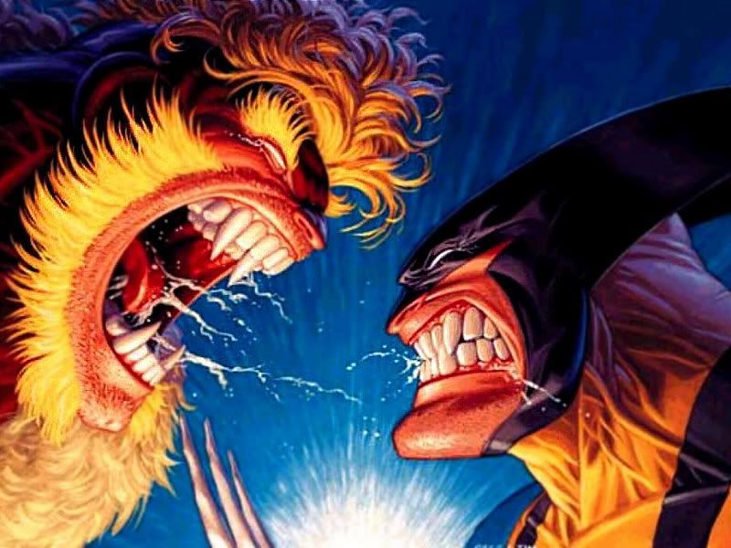 wallpaper wolverine. Wolverine vs Sabertooth Image