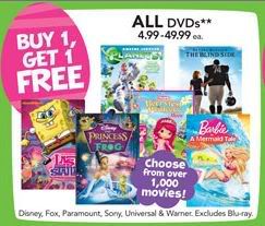 B1G1DVDs Toys R Us: B1G1 FREE Sale on DVDs