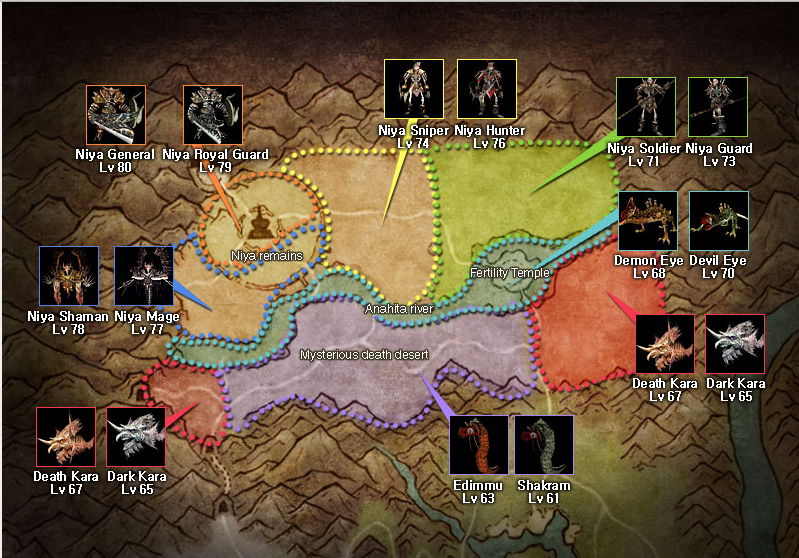 Here is a better version of the Taklamakan monster map :