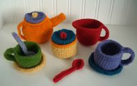 The Many Colored Wool Candy Tea Set