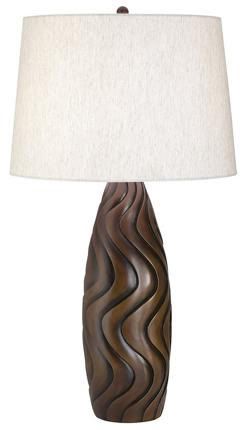 Lamps Wood on Swerve Faux Wood Table Lamp