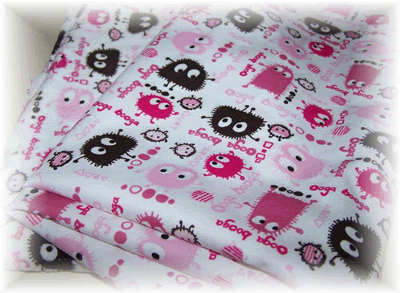 Pink and Brown Ooga, PUL & Velour Diaper Cuts