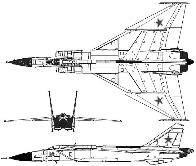 Mig-25 "Strella", Soviet copy of Avro Arrow.