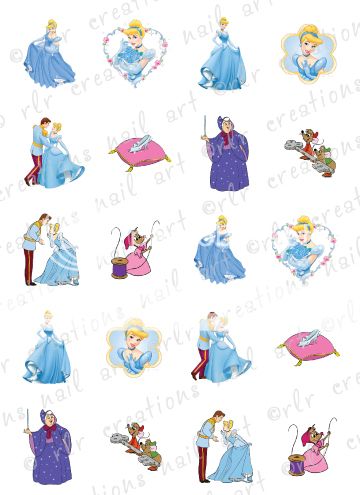 20 Nail Decals Disney Princess Water Slide Decals All Princesses Availible