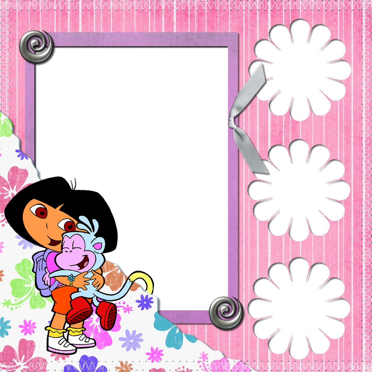 DORA THE EXPLORER~DIGITAL SCRAPBOOKING~PRE MADE PAGES  