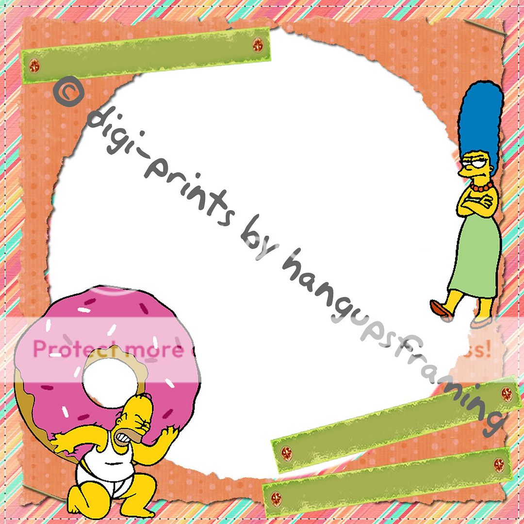 THE SIMPSONS~6 DIGITAL PRE MADE SCRAPBOOKING PAGES~*CD  