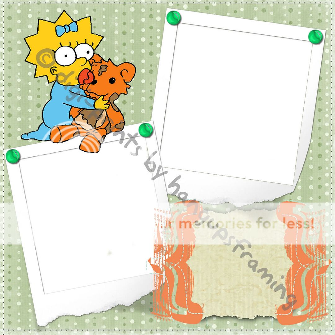 THE SIMPSONS~6 DIGITAL PRE MADE SCRAPBOOKING PAGES~*CD  