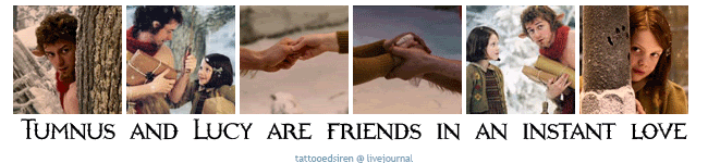 Tumnus and Lucy are friends in an instant love