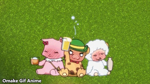 Omake Gif Anime - Amagi Brilliant Park - Episode 3 - Mascots Drinking photo OmakeGifAnime-AmagiBrilliantPark-Episode3-MascotsDrinking_zps630739c1.gif