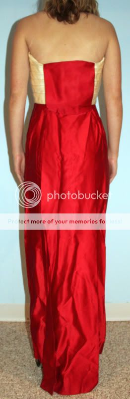 Helena Barbieri Vintage 1950s red satin formal dress