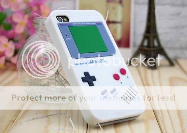 Iphone 4S 4 Nintendo Game Boy Silicone Case White Color USA Seller 