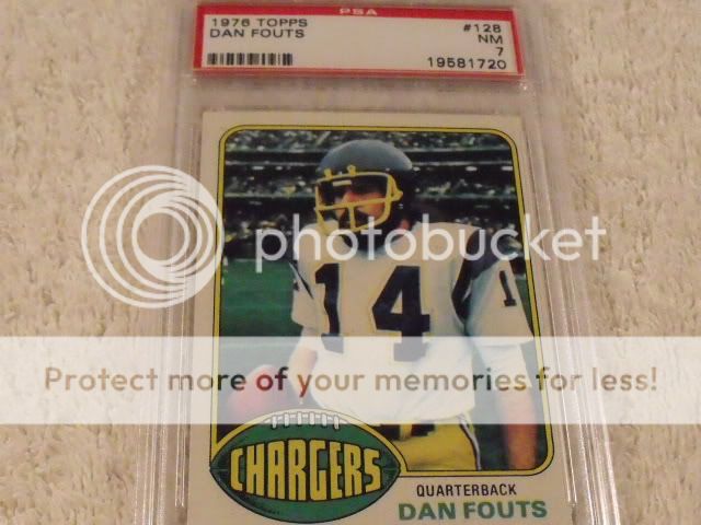 1976 Topps #128 DAN FOUTS San Diego Chargers   PSA 7 NM  